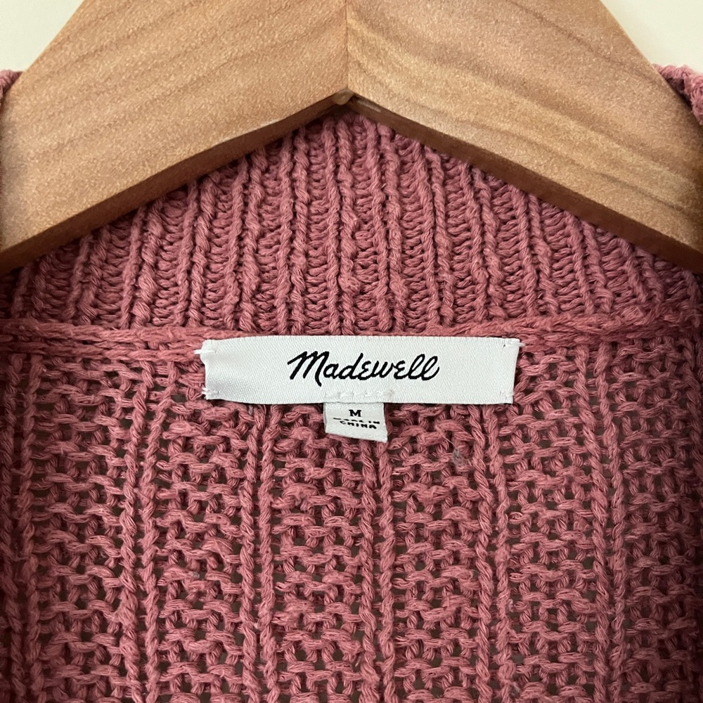 Madewell Pink Cardigan Cozy Knit Sweater - Picture 6 of 6